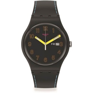 Orologio Swatch Dark Glow New Gent nero - SO29B707