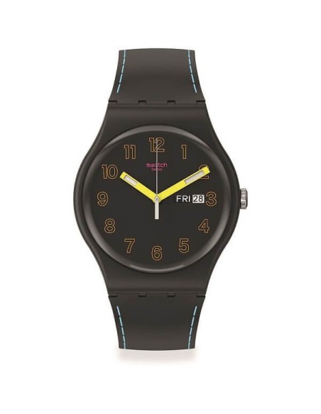 Swatch Dark Glow New Gent Schwarze Uhr - SO29B707