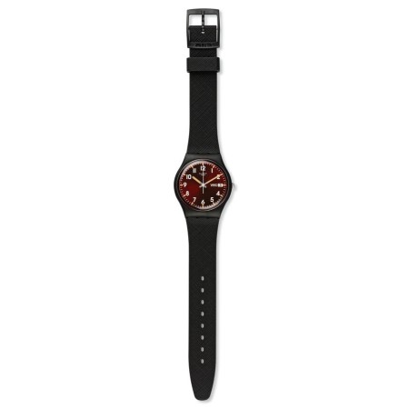 Swatch orologio Sir Red nero bronzo bordeaux silicone - GB753