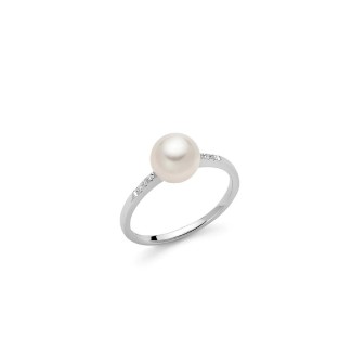 Miluna Ring with Pearl and Diamonds - PLI1594