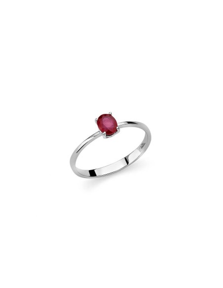 Miluna ring in white gold with Ruby - LID3410