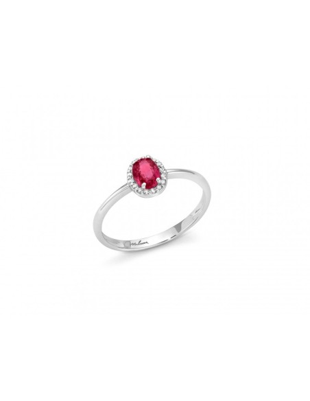 Miluna gold ring with Ruby and Diamonds - LID3273