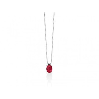 Miluna necklace with natural Ruby and white gold - CLD4275