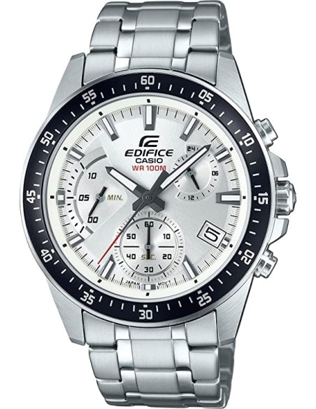 Chrono Casio Edifice Uhr aus weißem Stahl - EVF-540D-7AVUEF