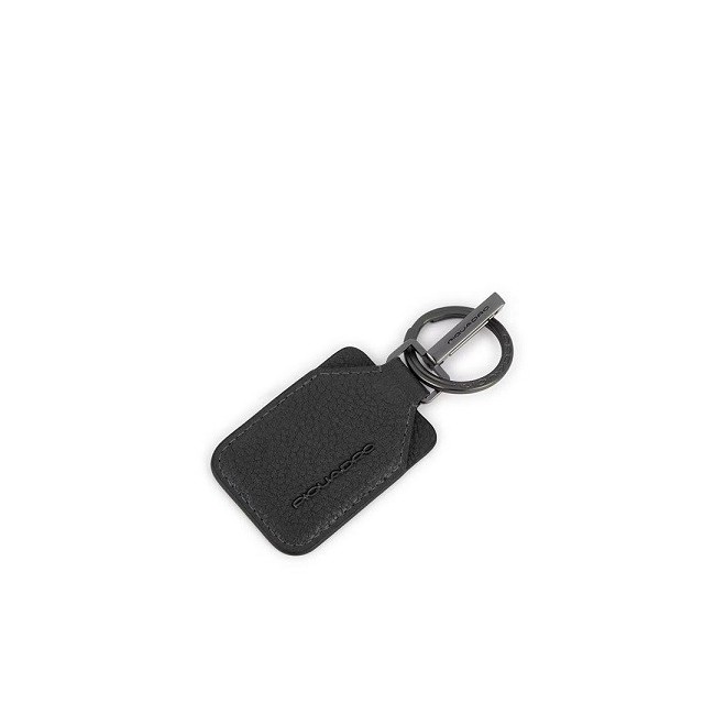 Piquadro Paavo key ring in black leather - PC6110S122/N