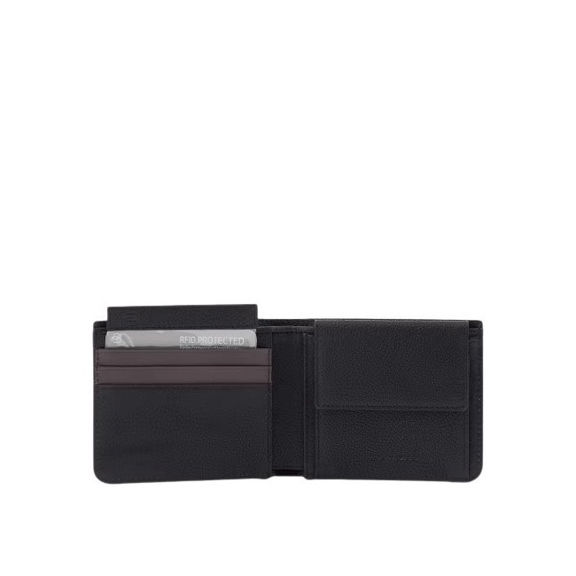 Piquadro Paavo wallet in black plelle - PU4188S122R/N
