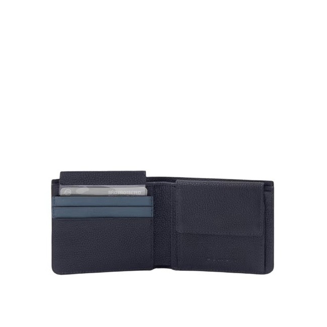 Portafoglio Piquadro Paavo blu in plelle -  PU4188S122R/BLU
