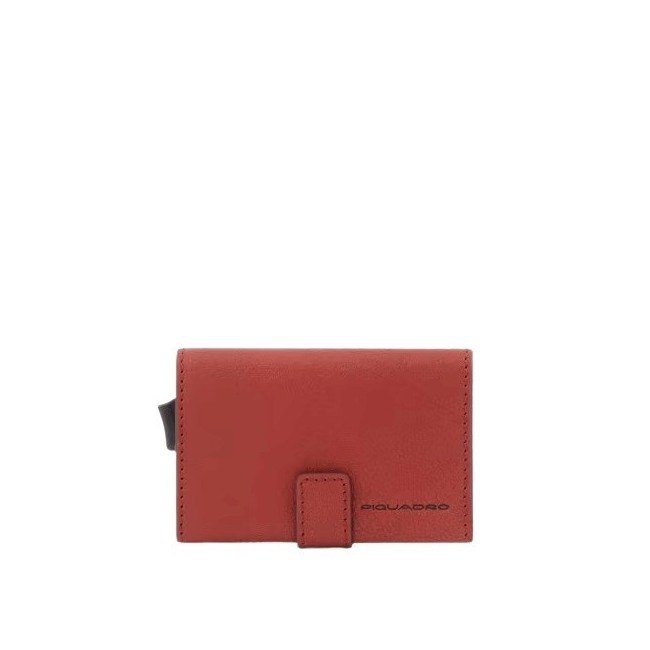 Compact wallet Piquadro Black Square red - PP5649B3R/R2