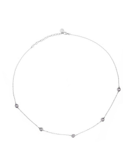 Rue Des Mille setting necklace in silver - GRZ014M1AU