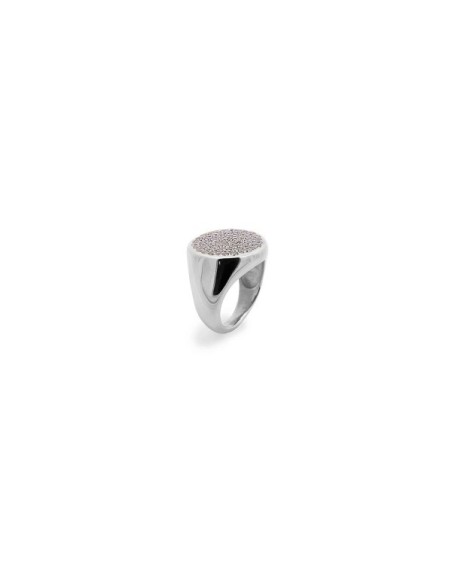 Anello Scudo Rue Des Mille drop pavè argento - ANZ014M3RH