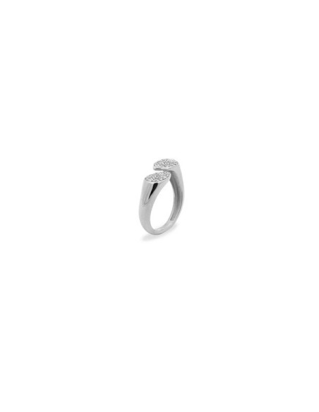 Double Drops pavé Rue Des Mille silver ring - ANZ014M4RH