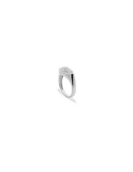 Anello Concave Rue Des Mille drop pavè argento ANZ014M2RH