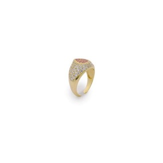 Chevalier Rue Des Mille drop golden pavè ring ANZ014M6AU