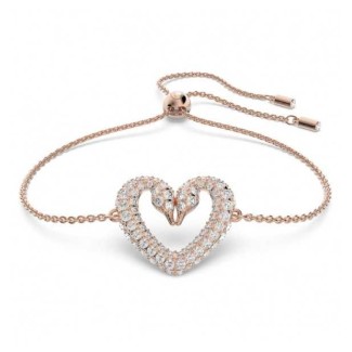 Bracelet Una Swarovski rosé with heart - 5628658