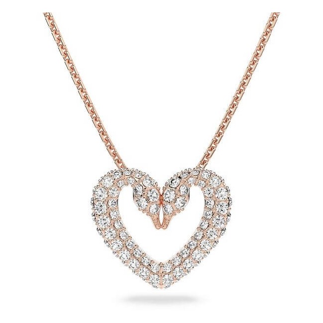 Una Swarovski necklace with rosé heart - 5628657