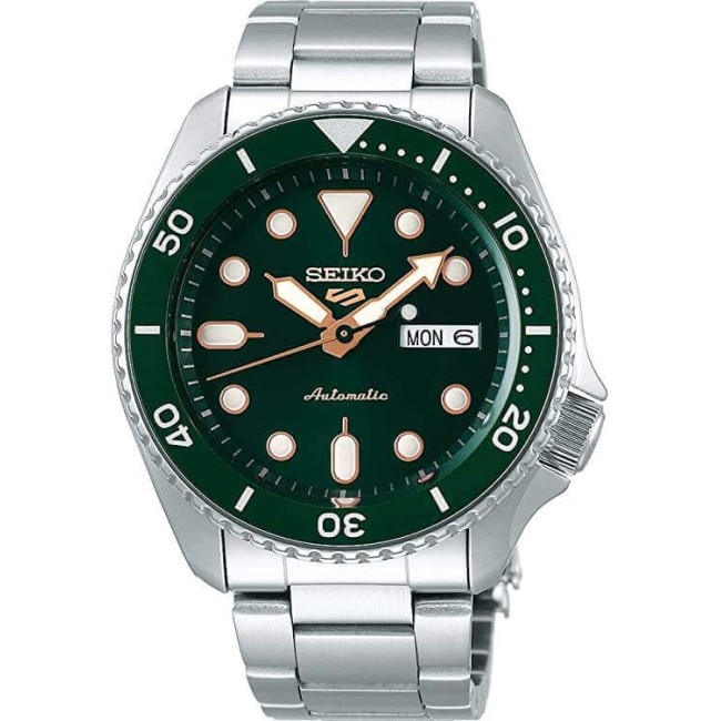 Seiko5 Sports Watch Green Automatic Steel SRPD63K1