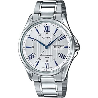 Casio Men's Watch in Silver Steel - MTP-1384D-7A2VEF
