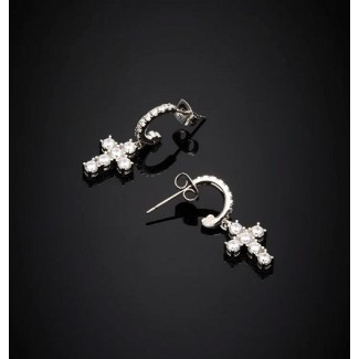 Chiara Ferragni Bold Cross circle earrings with cross J19AWC05
