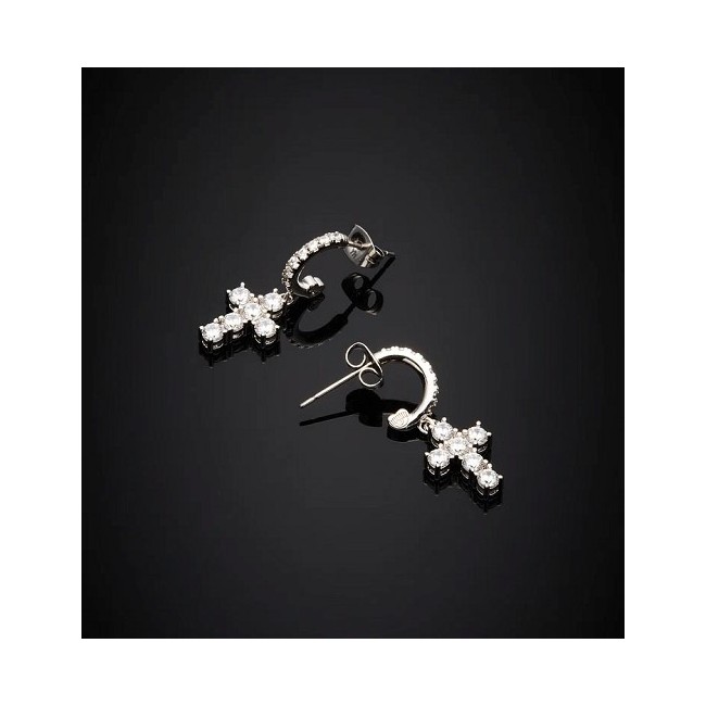 Chiara Ferragni Bold Cross Circle Ohrringe mit Kreuz J19AWC05