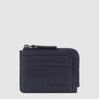 Bustina porta carte Piquadro Paavo blu - PP4822S122R/BLU