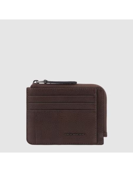 Dark brown Piquadro Paavo card holder PP4822S122R/TM