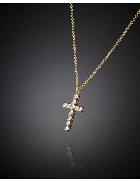Chiara Ferragni Bold Cross golden necklace J19AWC11