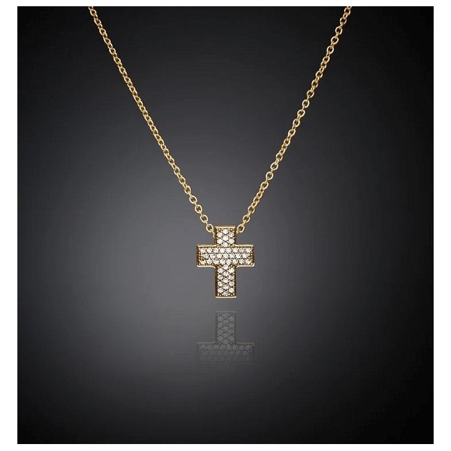 Collana croce Chiara Ferragni Squared Cross Small dorata J19AWC08