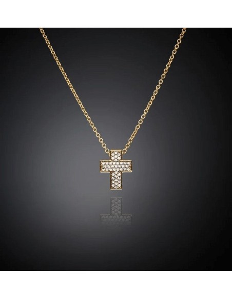 Collana croce Chiara Ferragni Squared Cross Small dorata J19AWC08