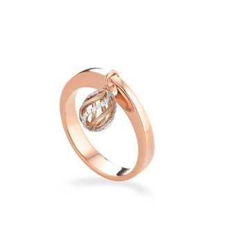 Tsars Collection 9Nine Ring mit Rosenspiralen-Ei-Anhänger