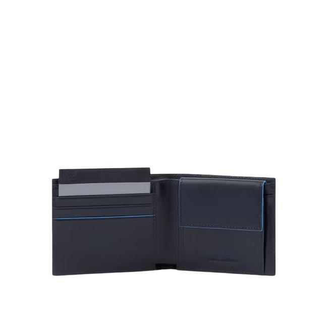 Piquadro B2 Revamp wallet in blue leather - PU4188B2VR/BLU