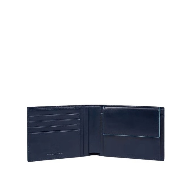 Piquadro B2 Revamp wallet in blue leather - PU257B2VR/BLU