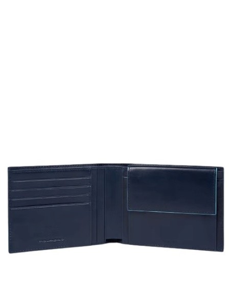 Piquadro B2 Revamp wallet in blue leather - PU257B2VR/BLU
