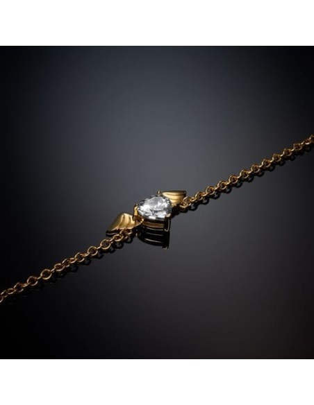 Chiara Ferragni Cupid Heart Bracelet with Golden Wings J19AVH03