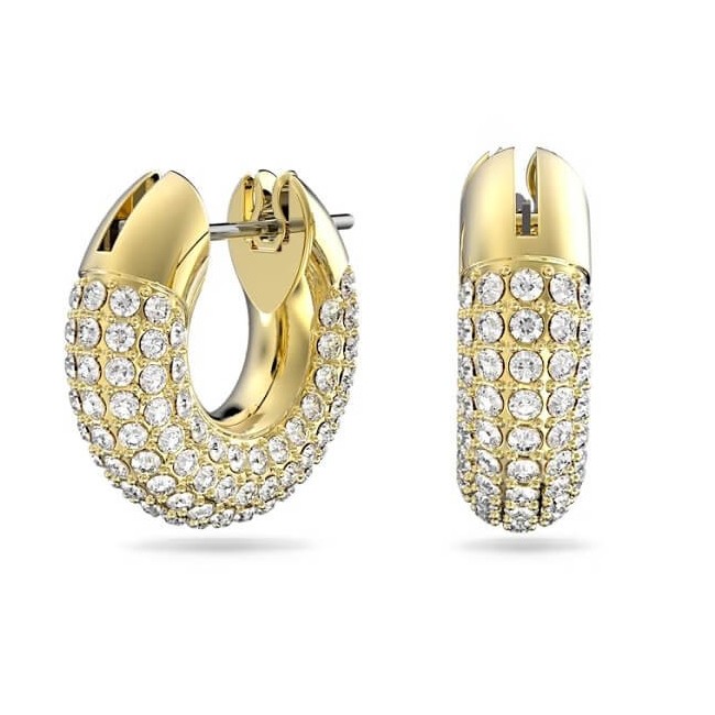 Dextera Swarovski golden circle earrings with crystals 5636530