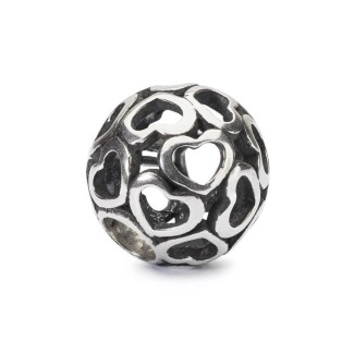 Trollbeads Argento Coperta di Cuori  - TAGBE10201