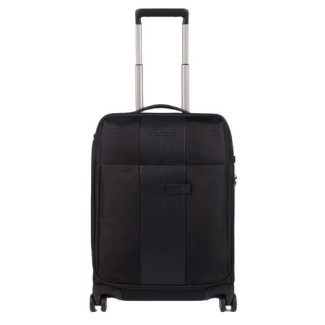 Trolley in piquadro fabric Brief2 black - BV4343BR2/N