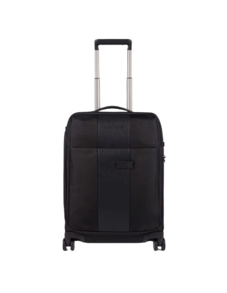 Trolley in piquadro fabric Brief2 black - BV4343BR2/N