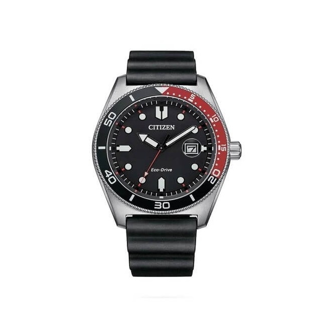 Citizen Marine Black Eco Drive Watch - AW1769-10E