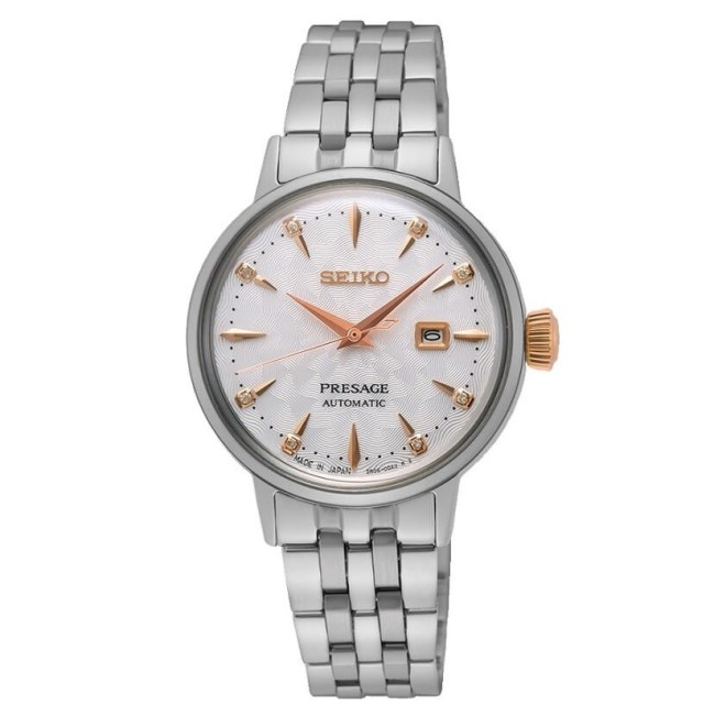 Seiko Presage White Cocktail Women's Watch with Diamonds SRE009J1