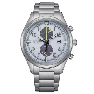 Orologio Citizen Chrono Classic Eco-Drive bianco - CA7028-81A