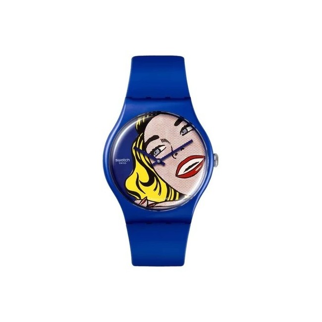 Swatch Girl By Roy Lichtenstein blue watch - SUOZ352