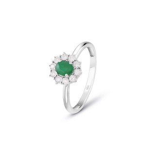 Bliss Charleston Ring mit Smaragd und Diamanten – 20095703