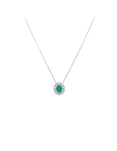 Bliss Charleston Necklace with Emerald and Diamonds - 20096551
