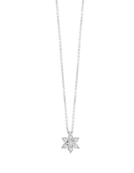 Bliss Elixir flower necklace with diamonds - 20092323
