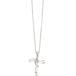 Le Croci Bliss Cross Necklace with Diamonds - 20092712