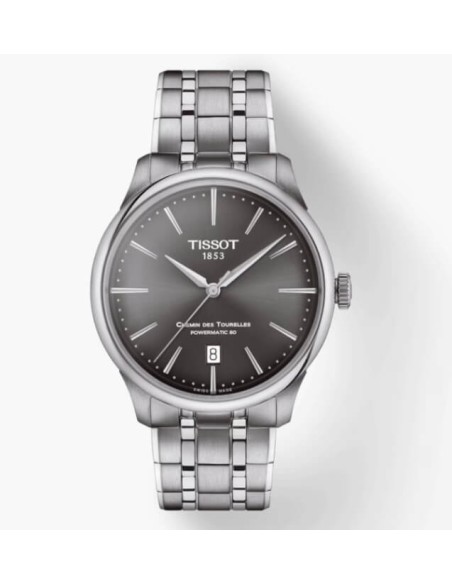 Orologio Tissot Chemin de Tourelles 39mm grigio - T1398071106100