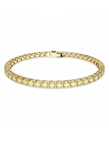 Bracciale Swarovski Tennis Matrix Dorato L - 5648935