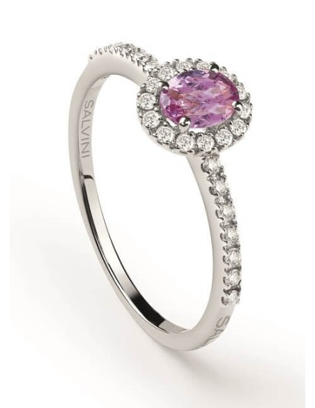 Anello Salvini Dora con Zaffiro rosa e Brillanti - 20100622