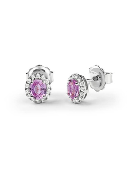 Salvini Dora earrings with pink sapphire and diamonds - 20100618