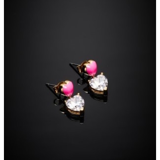 Chiara Ferragni Herz Rosa Neon Herz Ohrringe J19AWD03